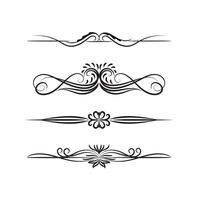 Hand draw floral decoration elements, Floral ornaments, and floral elements vector