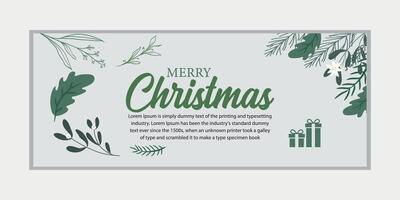 merry christmas banner set and happy new year banner, social media cover and web banner,Merry Christmas design for greeting card, vector