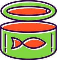 Canned Food Filled  Icon vector