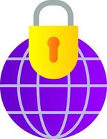 global seguridad plano degradado icono vector