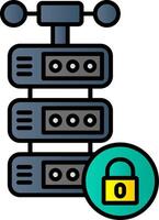 Server Line Filled Gradient  Icon vector