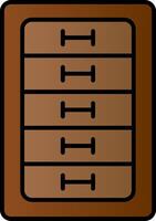Cabinet Drawer Line Filled Gradient  Icon vector