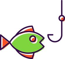 Fishing Filled  Icon vector