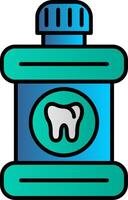 Mouthwash Line Filled Gradient  Icon vector