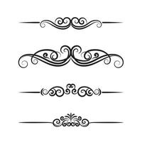 Hand draw floral decoration elements, Floral ornaments, and floral elements vector