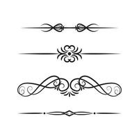 Hand draw floral decoration elements, Floral ornaments, and floral elements vector