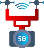 Smart Drone Flat Gradient  Icon vector