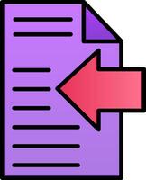 Import Line Filled Gradient  Icon vector