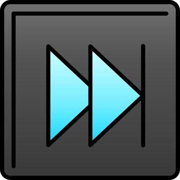 Fast Forward Line Filled Gradient  Icon vector