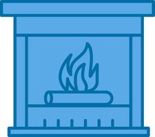 Chimney Filled Blue  Icon vector