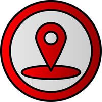 Location Line Filled Gradient  Icon vector