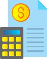 Budget Flat Gradient  Icon vector