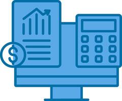 Accountant Filled Blue  Icon vector
