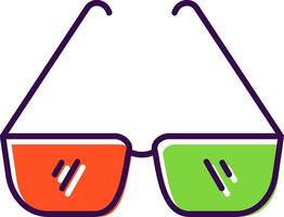 lentes lleno icono vector