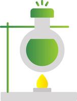 Bunsen Burner Flat Gradient  Icon vector