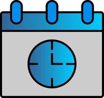 Time Management Line Filled Gradient  Icon vector