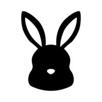 Rabbit silhouette icon vector