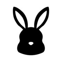 Rabbit silhouette icon vector