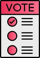 Number of vote Line Filled Gradient  Icon vector