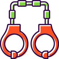 Handcuffs Filled  Icon vector