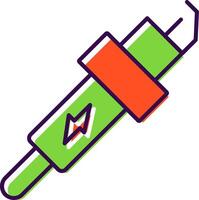 Spark Plug Filled  Icon vector