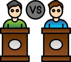 Debate Line Filled Gradient  Icon vector