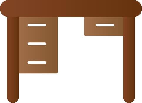 Table Flat Gradient  Icon vector