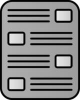 List Line Filled Gradient  Icon vector