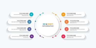 Dos and Don'ts, Comparison Chart Infographic Template Design vector