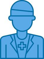 Patient Filled Blue  Icon vector