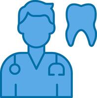 Dentist Filled Blue  Icon vector