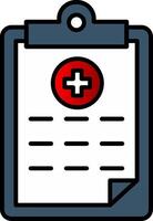 Medical Report Line Filled Gradient  Icon vector