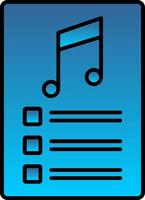 PlayList Line Filled Gradient  Icon vector