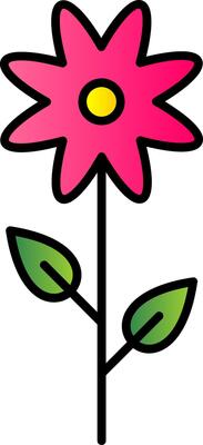 Flower Line Filled Gradient  Icon