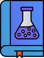 Science Book Line Filled Gradient  Icon vector