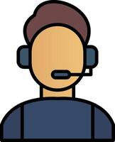 Commentator Line Filled Gradient  Icon vector