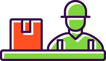 Assembling Filled  Icon vector