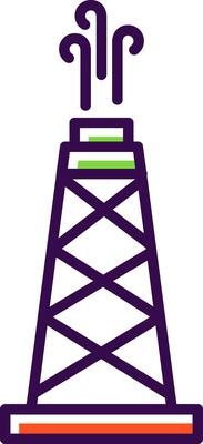 Oil Field Filled  Icon