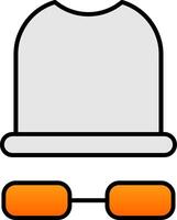 White Hat Line Filled Gradient  Icon vector