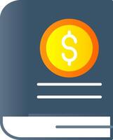 Accounting Book Flat Gradient  Icon vector