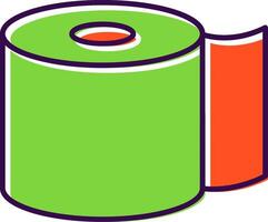 Toilet Paper Filled  Icon vector