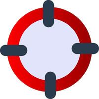 Goal Flat Gradient  Icon vector