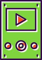 Music Player Filled  Icon vector