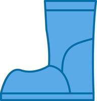 Boot Filled Blue  Icon vector