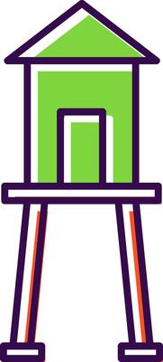 Water Tower Filled  Icon