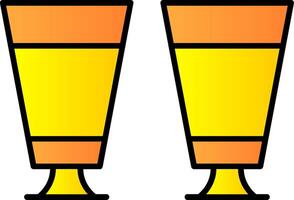 Goblet Line Filled Gradient  Icon vector