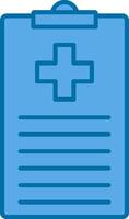 Medical Chart Filled Blue  Icon vector