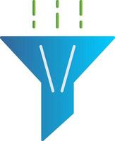 Filter Flat Gradient  Icon vector