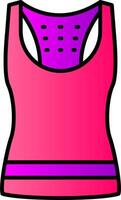 Tank Top Line Filled Gradient  Icon vector