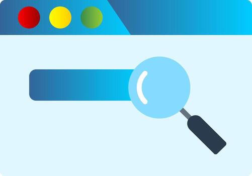 web buscar plano degradado icono vector